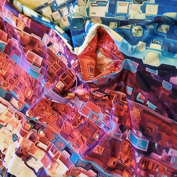 Women's long sleeve color block dress - Picture 4 of 5